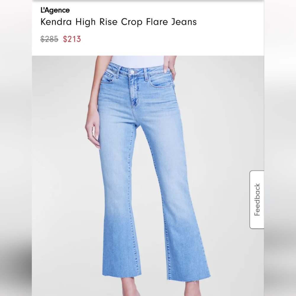 EUC L'AGENCE Kendra High Rise Cropped Flare Jean